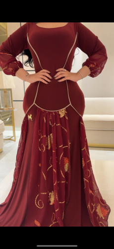 فستان سترتش بشيفونات