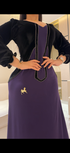 جلابيه قطن صدر مخمل