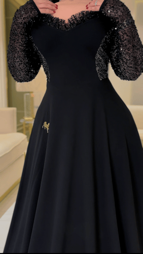 فستان سترتش كريب كلوش