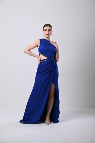 فستان سهرة أزرق ملكي