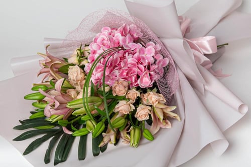 Pink Hydrangea Bouquet