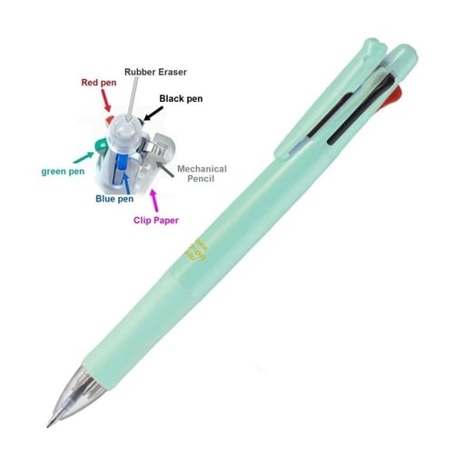 قلم حبر جاف 4 ألوان + قلم رصاص - ZEBRA