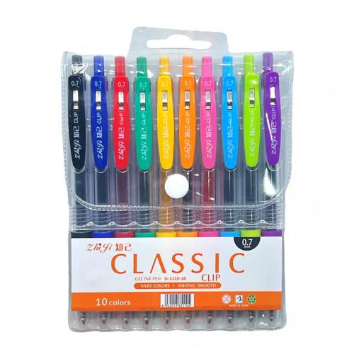 طقم أقلام 10 لون جل 0.7 - CLASSIC