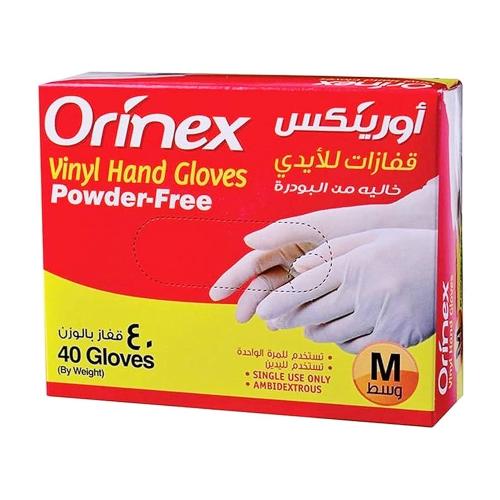 قفازات للأيدي 40 حبة وسط- ORINEX