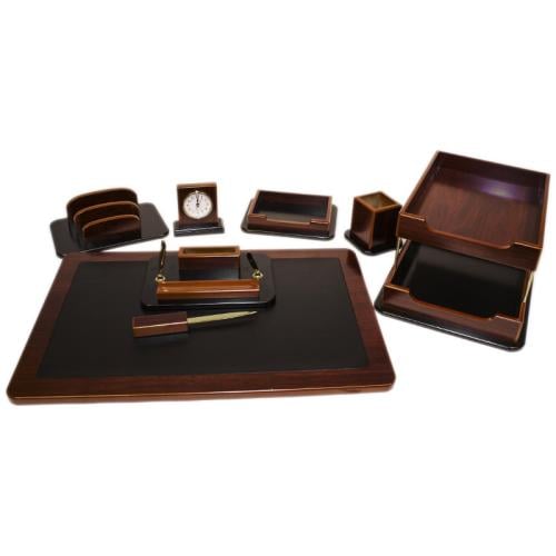 طقم مكتب جلد فاخر 8 قطع
