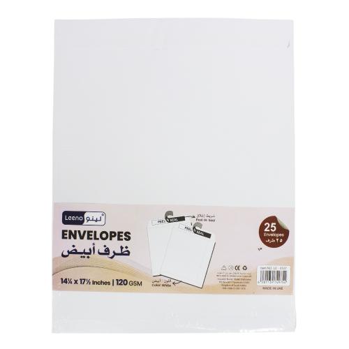 أظرف بيضاء 36.2 × 44.5 سم 25 ظرف – LEENO Envelopes
