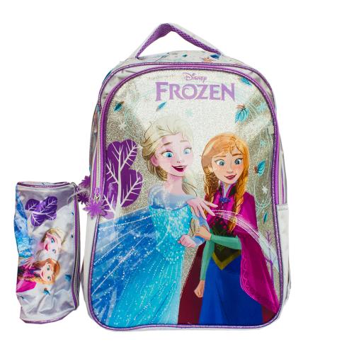 شنطة ظهر بطبعات ديزني فروزن مع مقلمية - 16 بوصة