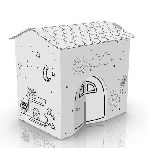 بيت اللعب و التلوين حجم وسط مع 3 ألوان مجانية