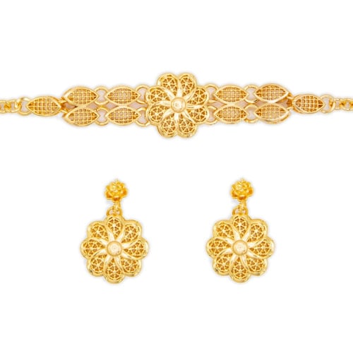 طقم ذهبي ملكي كبير 4 قطع