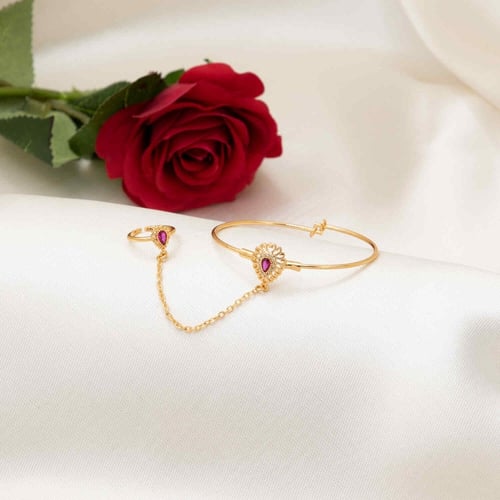 طقم اطفال زمرد احمر