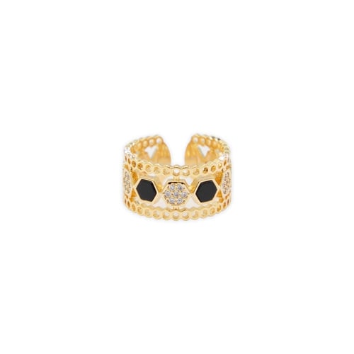 سوارة زركون بثلاثة ألوان مع خاتم