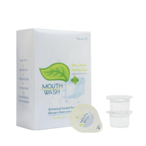 كبسولات غسول الفم بنكهة النعناع
