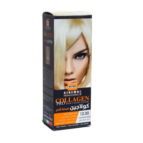 صبغة شعر أشقر فاتح ثلجي بالكولاجين