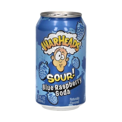 warheads sour blue raspberry soda