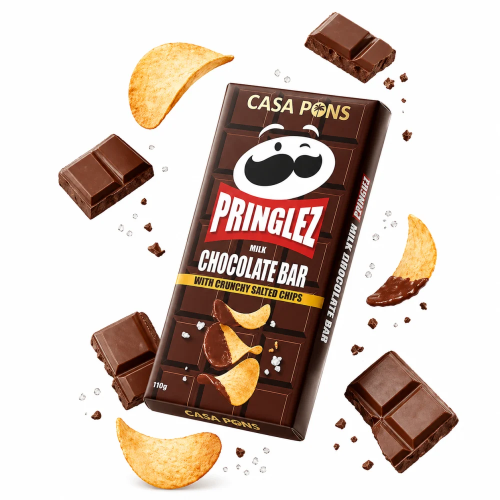 CASA PONS PRINGLEZ MILK CHOCOLATE BAR