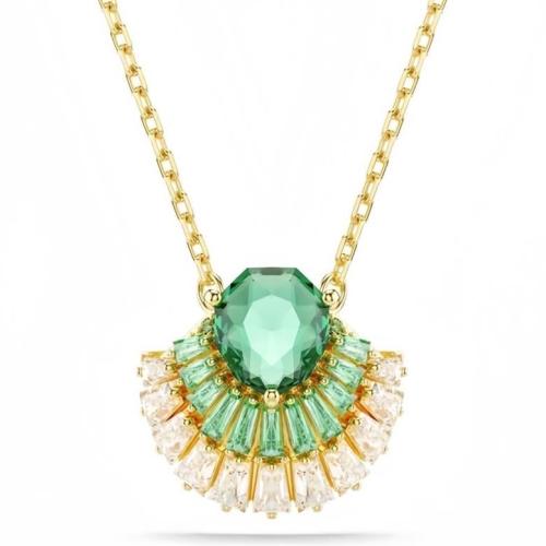 سلسال Idylia ذهبي بفص اخضر