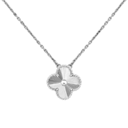 سلسال فان كليف وردة - قلادة فضي براق