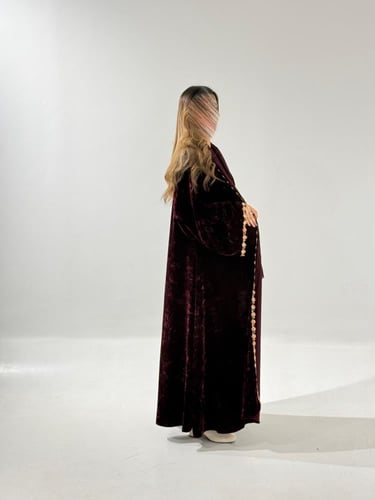 مخمل مموج عنابي