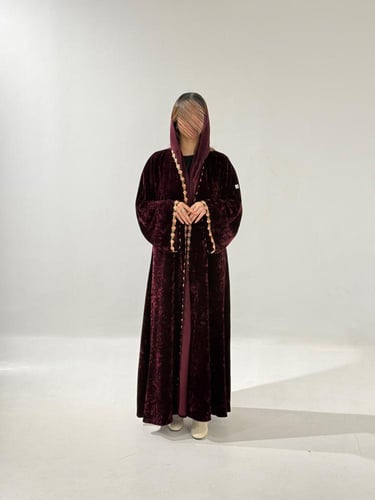 مخمل مموج عنابي