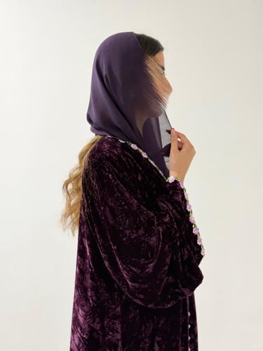 مخمل مموج ليلكي