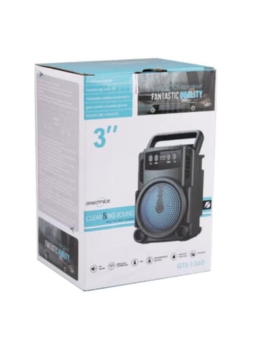 مكبر صوت بلوتوث لاسلكي محمول GTS-1360 يدعم USB وبط...