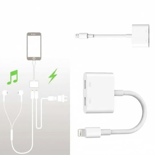محول صوت وشحن مزدوج من نوع لايتنينج (Lightning) ما...