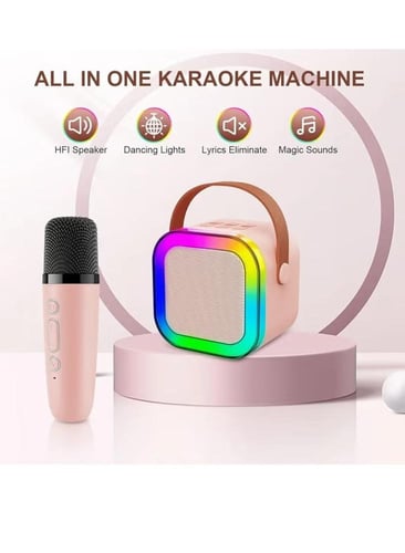 مكبر صوت بلوتوث محمول مع ميكروفون لاسلكي، يُعرف K1...