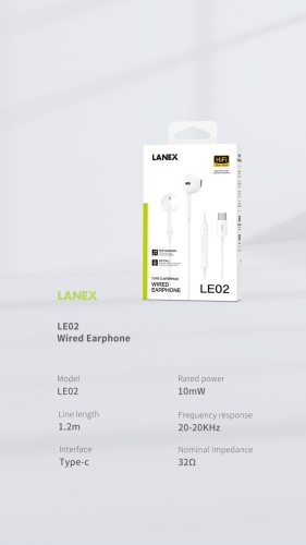 سماعة LANEX سلك تايب سي موديل L02