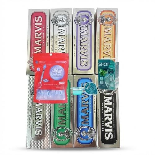 مجموعة العناية بالفم الفاخرة | تشكيلة معاجين MARVI...