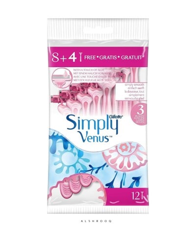 موس حلاقة فينوس وردي للاستخدام الواحد