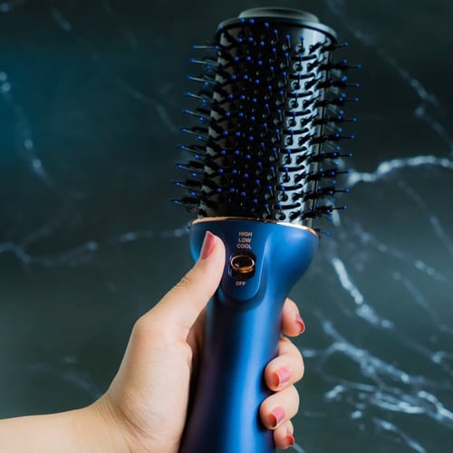 فرشاة حرارية لتصفيف الشعر من ريبون -ازرق