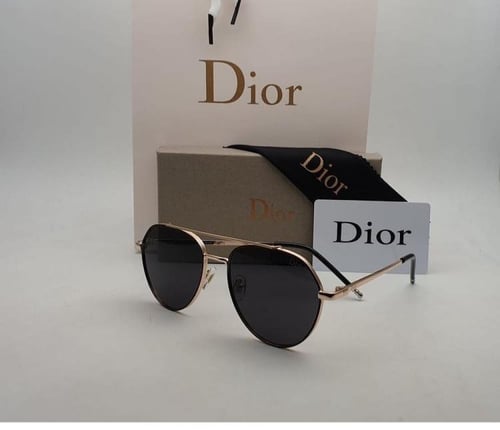 نظارة ديور اسود اطار ذهبي