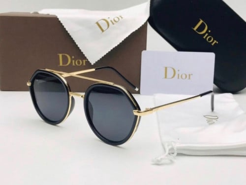 نظارة ديور اسود اطار ذهبي