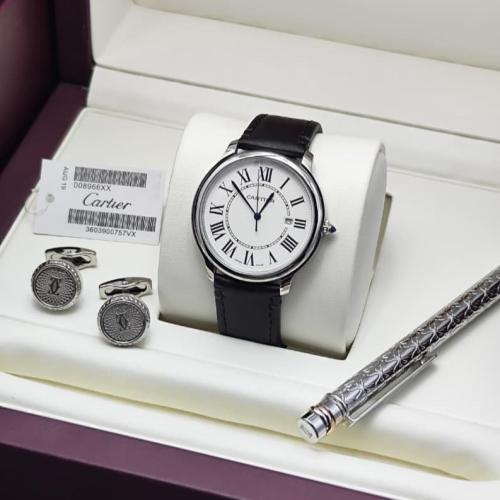 طقم ساعه قلم كبك كارتير تانك