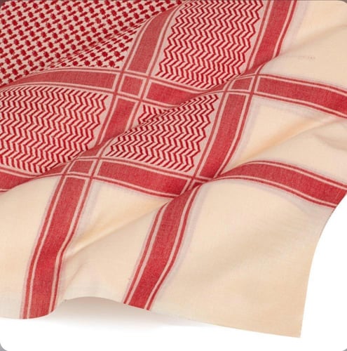 شال كشميري احمر