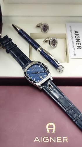 طقم ساعه قلم كبك اقنر