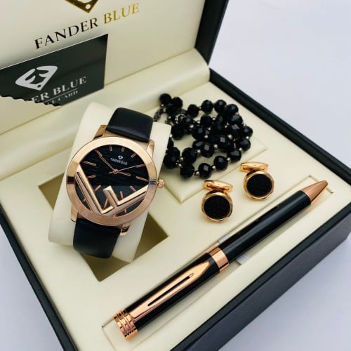 طقم فاندربلو -N1 (قلم + ساعة + كبك + مسباح )