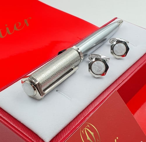 قلم وكبك كارتير فضي 2023