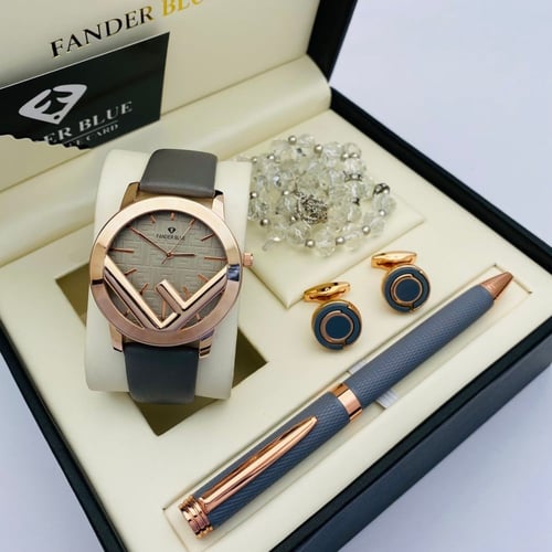 طقم فاندربلو -N1 (قلم + ساعة + كبك + مسباح )