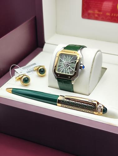 طقم ساعه قلم كبك كارتير تانك