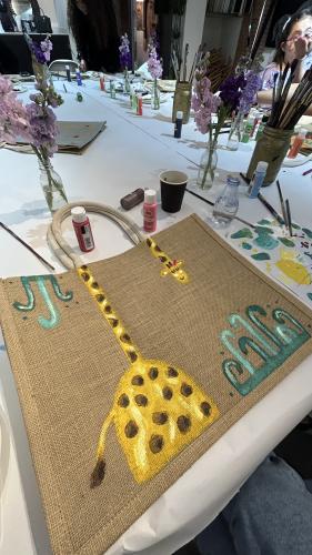 Tote bags painting bridal shower 20 July