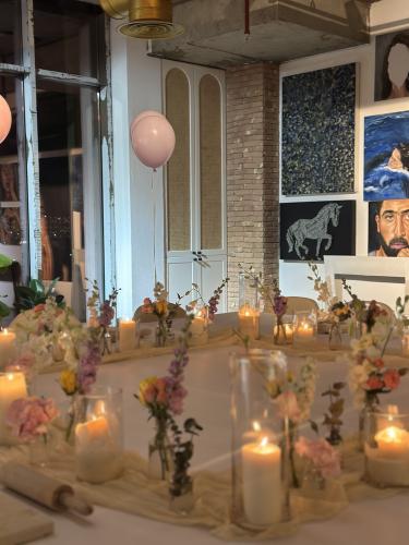 Flowers and candles 15 April 2025