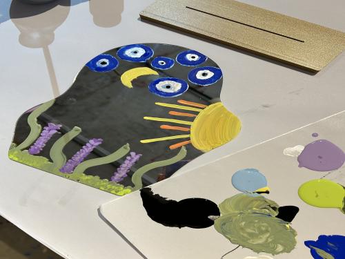 Birthday mirror painting 20 oct