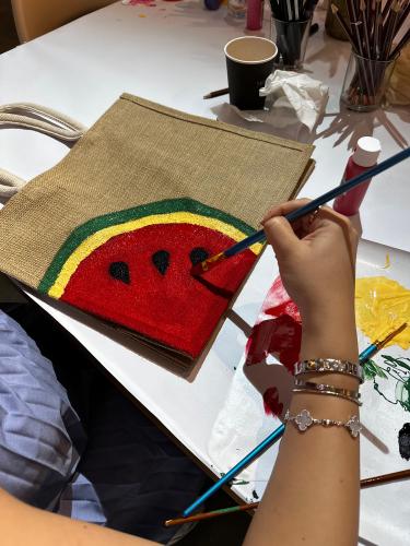 Tote bag painting 21 Jan 2025 Morning