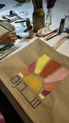 Tote bags painting birthday 15 July