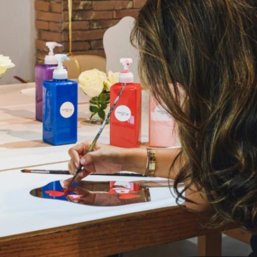 Mirror painting + flowers and candles 28 aug 2025