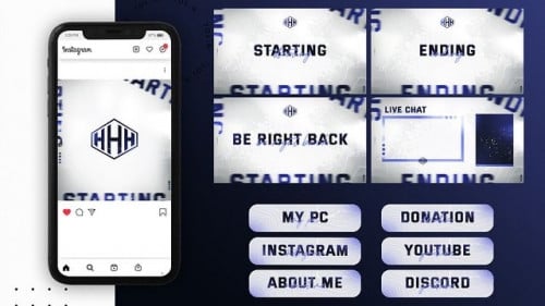 بكج تصميم تويتش متحرك جاهز