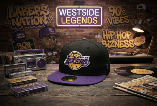 كاب LAKERS اسود مقفل