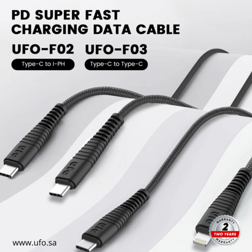 سلك جوال 1.2 متر اسود Type c-c