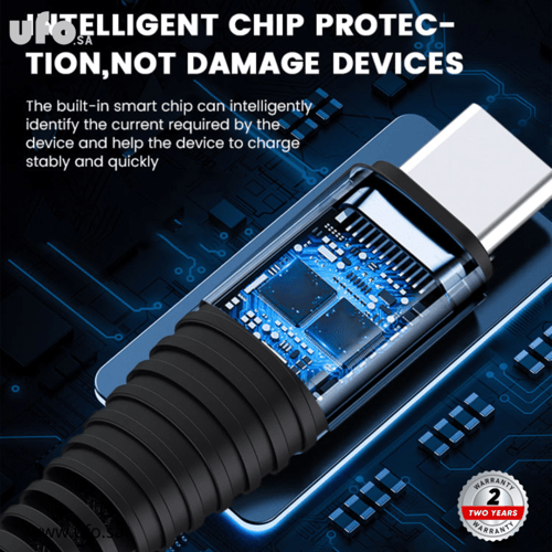 سلك جوال 1.2 متر اسود USB-type L